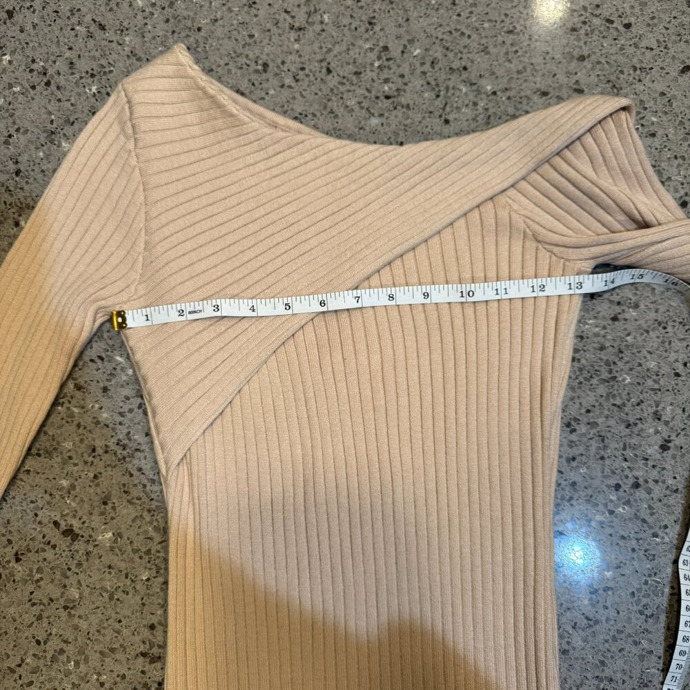 NWT Heartloom Antonia Tan Ribbed Midi Dress Size S - Picture 8 of 12